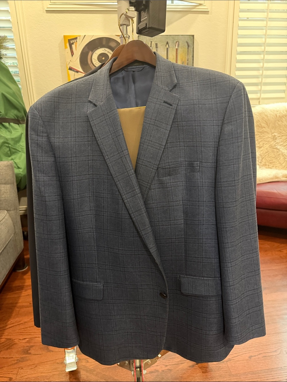 Ralph Lauren Men's Blue Plaid Sport Coat